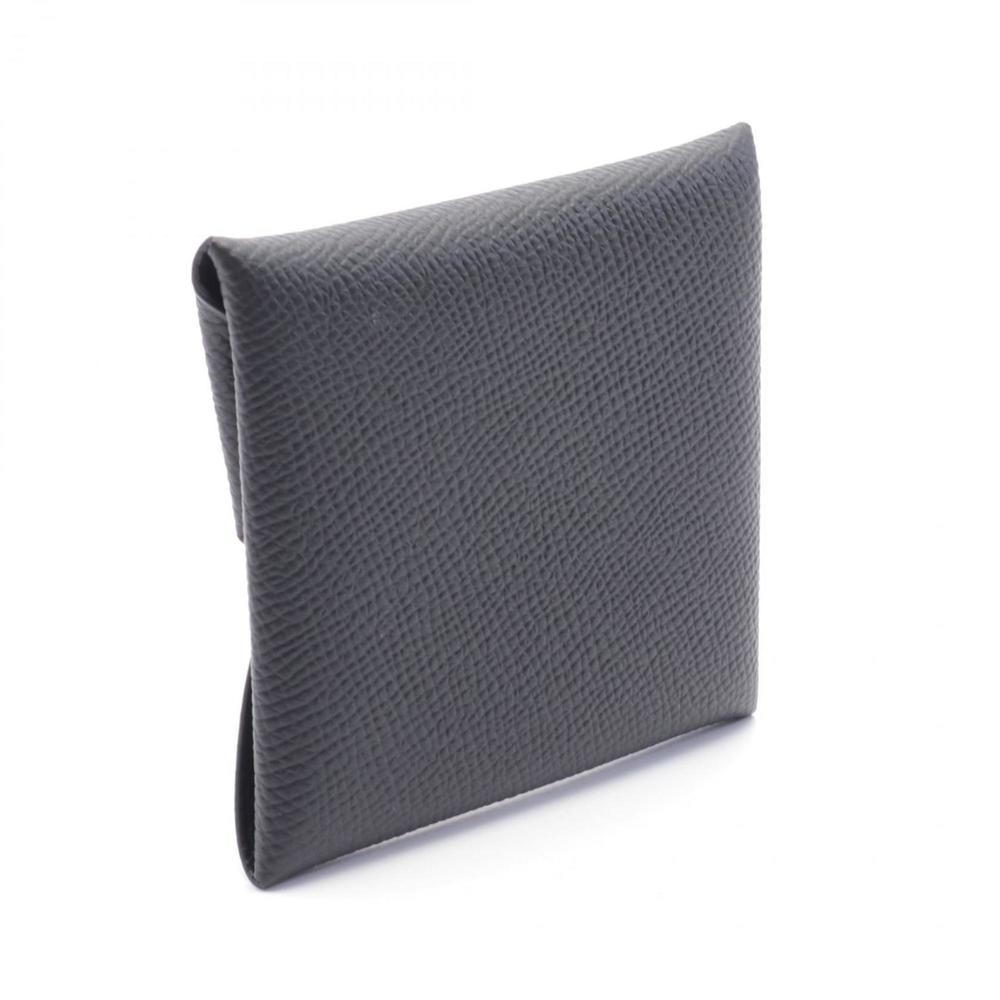 Hermes HERMES Bastia Wallet/Coin Case Wallet Chevre Women's Black - Picture 3 of 6
